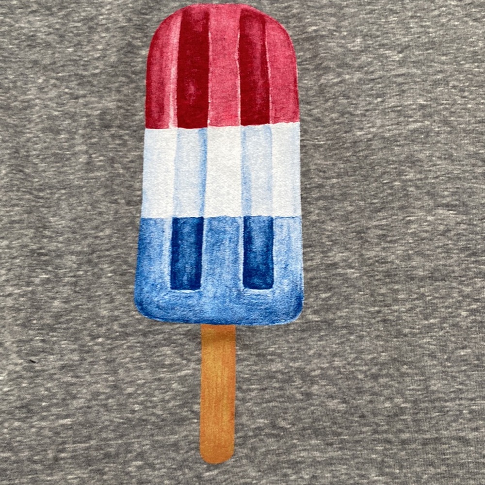 🎉2X HP🎉 Old Navy Patriotic Graphic Tank 💗 Gray Red White & Blue - Picture 8 of 13